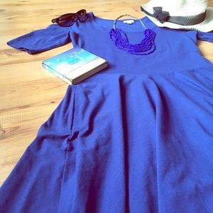 LuLaRoe Nicole dress | SOLID blue | size large (L)